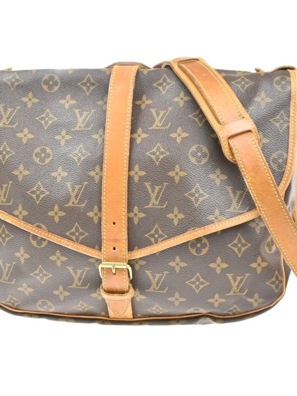 LOUIS VUITTON Saumur 35 Shoulder Bag Monogram Leather BN France M42254 82MA432